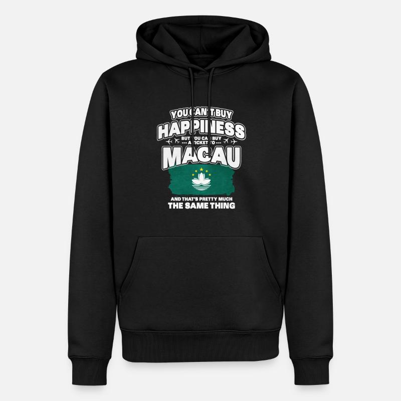 Macao - Sweat à capuche Premium bio Homme - noir