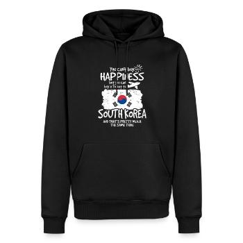 Mongolie - Sweat à capuche Premium bio Homme - noir - Devant - Nico (187cm)