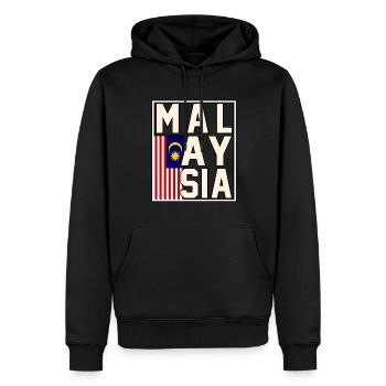Malaysia - Männer Premium Bio Hoodie - Schwarz - Vorne - Nico (187cm)