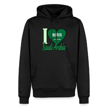 Saudi arabien - Männer Premium Bio Hoodie - Schwarz - Vorne - Nico (187cm)
