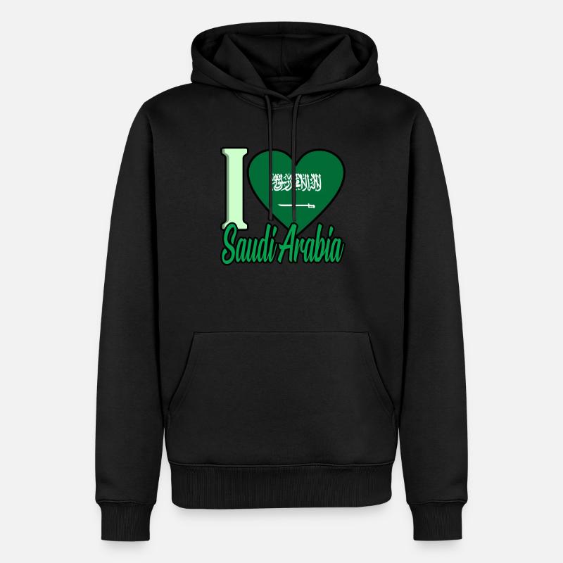 Saudi arabien - Männer Premium Bio Hoodie - Schwarz