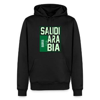 Saudi arabien - Männer Premium Bio Hoodie - Schwarz - Vorne - Nico (187cm)