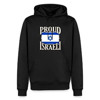 Israel - Männer Premium Bio Hoodie - Schwarz - Vorne - Nico (187cm)