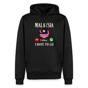 Malaysia - Männer Premium Bio Hoodie - Schwarz - Vorne - Nico (187cm)