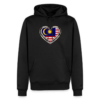 Malaysia - Männer Premium Bio Hoodie - Schwarz - Vorne - Nico (187cm)