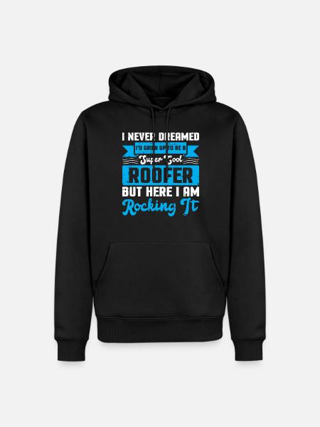 Bauarbeiter Dachdecker Geschenkidee - Männer Premium Bio Hoodie - Schwarz