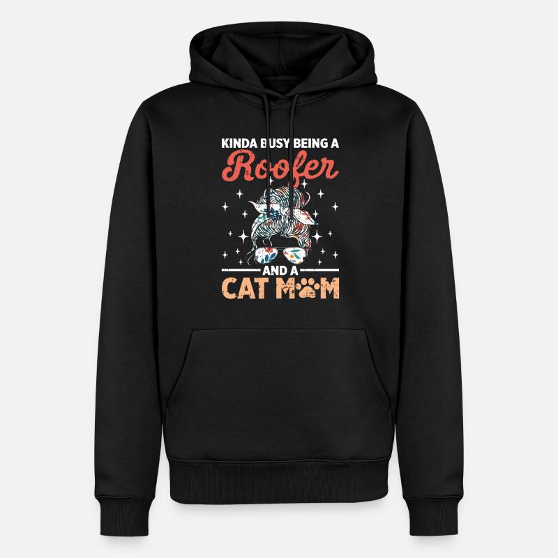 Bauarbeiter Dachdecker Geschenkidee - Männer Premium Bio Hoodie - Schwarz