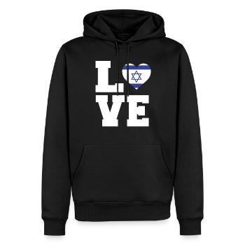 Chypre - Sweat à capuche Premium bio Homme - noir - Devant - Nico (187cm)