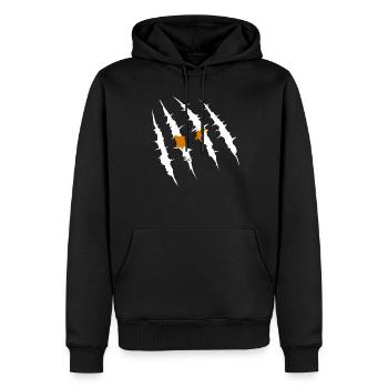 Chypre - Sweat à capuche Premium bio Homme - noir - Devant - Nico (187cm)