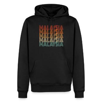 Malaysia - Männer Premium Bio Hoodie - Schwarz - Vorne - Nico (187cm)