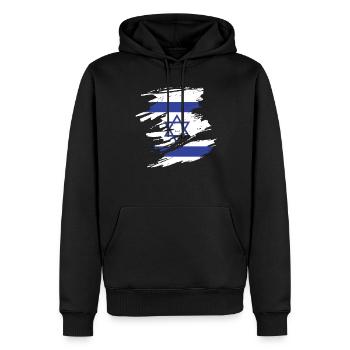 Israel - Männer Premium Bio Hoodie - Schwarz - Vorne - Nico (187cm)