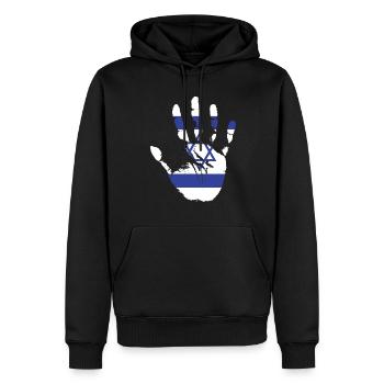 Israel - Männer Premium Bio Hoodie - Schwarz - Vorne - Nico (187cm)