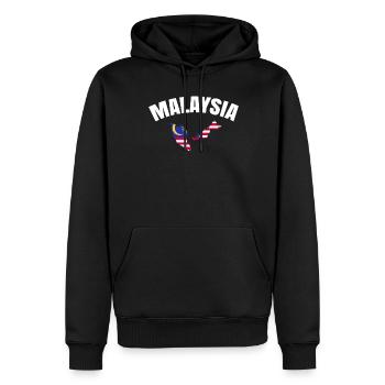 Malaysia - Männer Premium Bio Hoodie - Schwarz - Vorne - Nico (187cm)
