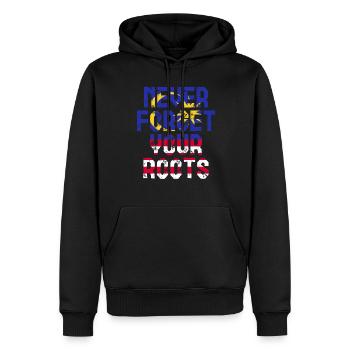 Malaysia - Männer Premium Bio Hoodie - Schwarz - Vorne - Nico (187cm)