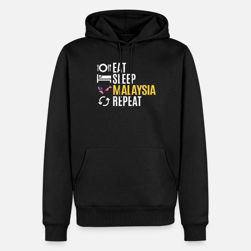 Malaisie - Sweat à capuche Premium bio Homme - noir