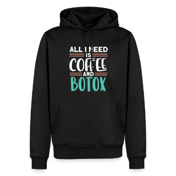 Botox - Männer Premium Bio Hoodie - Schwarz - Vorne - Nico (187cm)