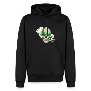 Cannabis - Männer Premium Bio Hoodie - Schwarz - Vorne - Nico (187cm)