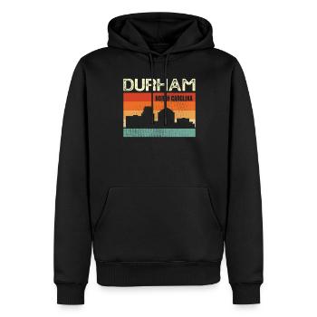 Durham North Carolina - Männer Premium Bio Hoodie - Schwarz - Vorne - Nico (187cm)