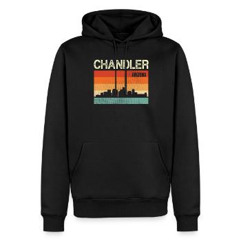 Chandler Arizona - Sweat à capuche Premium bio Homme - noir - Devant - Nico (187cm)