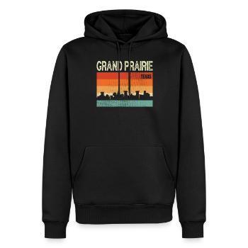Grand Prairie Texas - Männer Premium Bio Hoodie - Schwarz - Vorne - Nico (187cm)