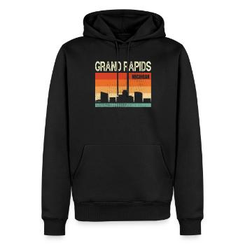 Grand Rapids Michigan - Männer Premium Bio Hoodie - Schwarz - Vorne - Nico (187cm)