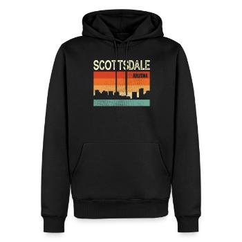 Scottsdale Arizona - Sweat à capuche Premium bio Homme - noir - Devant - Nico (187cm)