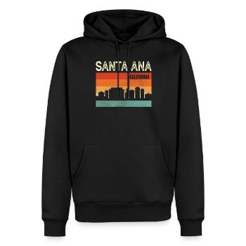 Santa Ana Kalifornien - Männer Premium Bio Hoodie - Schwarz - Vorne - Nico (187cm)