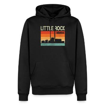 Little Rock Arkansas - Männer Premium Bio Hoodie - Schwarz - Vorne - Nico (187cm)