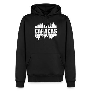 Ligne d’horizon de Caracas - Sweat à capuche Premium bio Homme - noir - Devant - Nico (187cm)