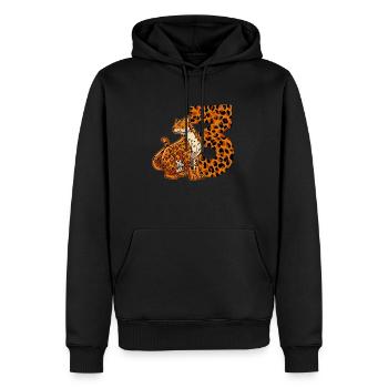 3 ans garçon anniversaire Jaguar - Sweat à capuche Premium bio Homme - noir - Devant - Nico (187cm)