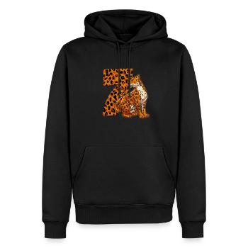 7 years old boy birthday Jaguar - Men’s Premium Organic Hoodie - black - Front - Nico (187cm)