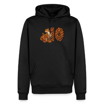 10 ans garçon anniversaire Jaguar - Sweat à capuche Premium bio Homme - noir - Devant - Nico (187cm)