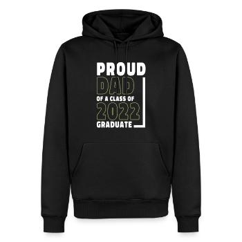 Proud Dad of A Class of 2022 Graduate Gift Senior - Men’s Premium Organic Hoodie - black - Front - Nico (187cm)