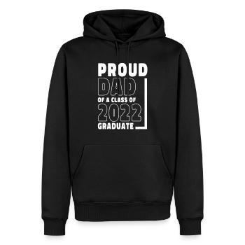 Proud Dad of A Class of 2022 Graduate Gift Senior - Men’s Premium Organic Hoodie - black - Front - Nico (187cm)