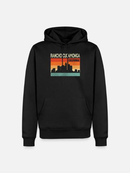 Rancho Cucamonga - Sweat à capuche Premium bio Homme - noir