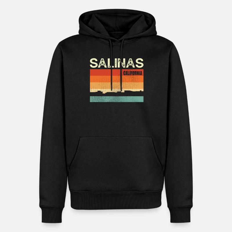 Salinas - Sweat à capuche Premium bio Homme - noir