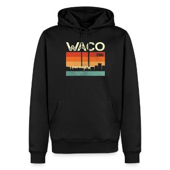 Waco - Sweat à capuche Premium bio Homme - noir - Devant - Nico (187cm)