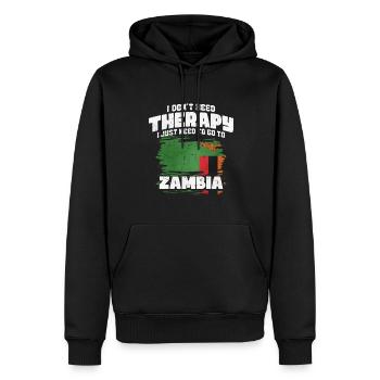 Zambie - Sweat à capuche Premium bio Homme - noir - Devant - Nico (187cm)