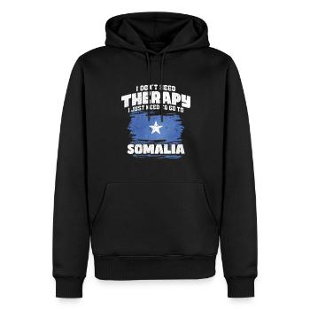 Somalia - Männer Premium Bio Hoodie - Schwarz - Vorne - Nico (187cm)