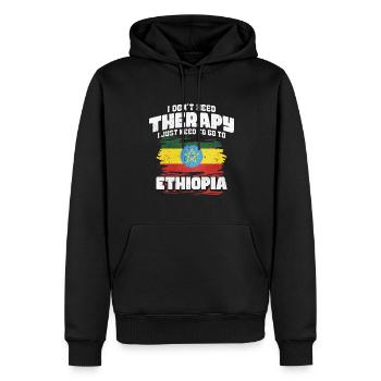 Éthiopie - Sweat à capuche Premium bio Homme - noir - Devant - Nico (187cm)