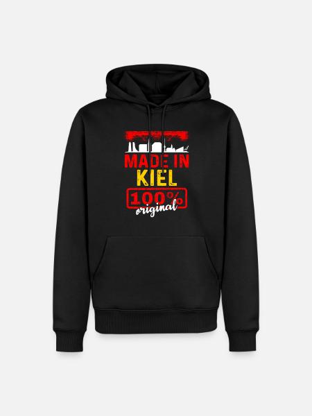 Krefeld - Männer Premium Bio Hoodie - Schwarz