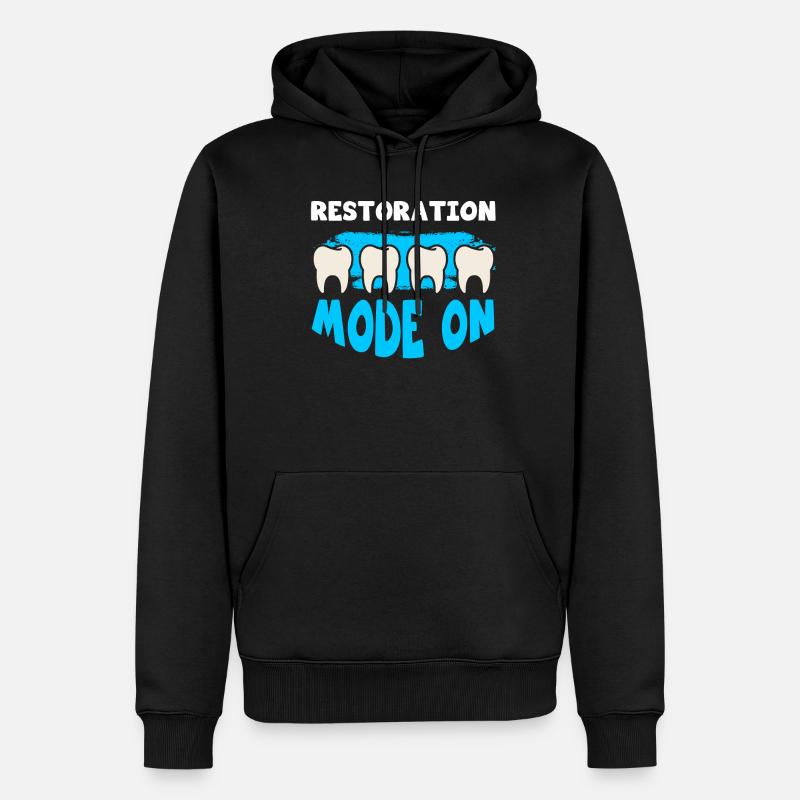 Cadeau de dentiste dentaire - Sweat à capuche Premium bio Homme - noir