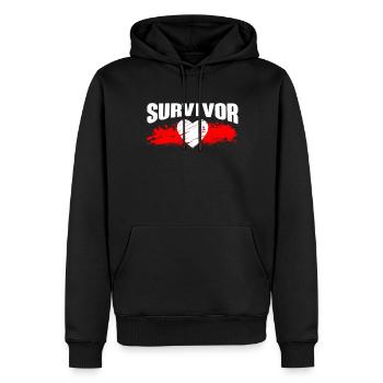 Cadeau de chirurgie à cœur ouvert - Sweat à capuche Premium bio Homme - noir - Devant - Nico (187cm)