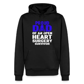 Cadeau de chirurgie à cœur ouvert - Sweat à capuche Premium bio Homme - noir - Devant - Nico (187cm)
