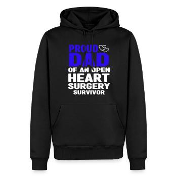 Cadeau de chirurgie à cœur ouvert - Sweat à capuche Premium bio Homme - noir - Devant - Nico (187cm)