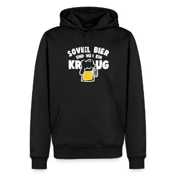 Bier Spruch Soviel Bier Und Nur Ein Krug Bierfans - Männer Premium Bio Hoodie - Schwarz - Vorne - Nico (187cm)