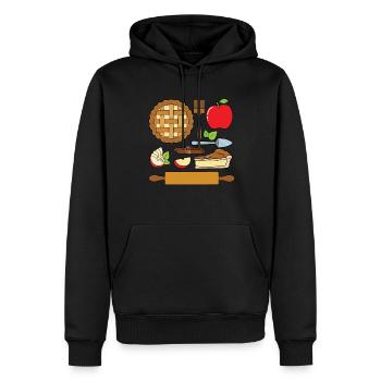 Apfelkuchen - Männer Premium Bio Hoodie - Schwarz - Vorne - Nico (187cm)