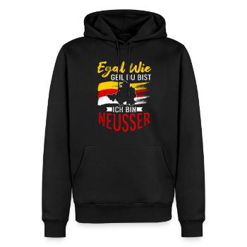 Egal Wie Geil Du Bist Ich Bin Neusser - Männer Premium Bio Hoodie - Schwarz - Vorne - Nico (187cm)