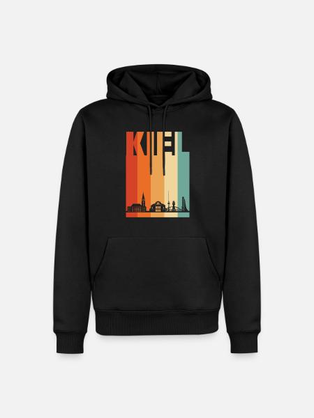 Kiel - Männer Premium Bio Hoodie - Schwarz