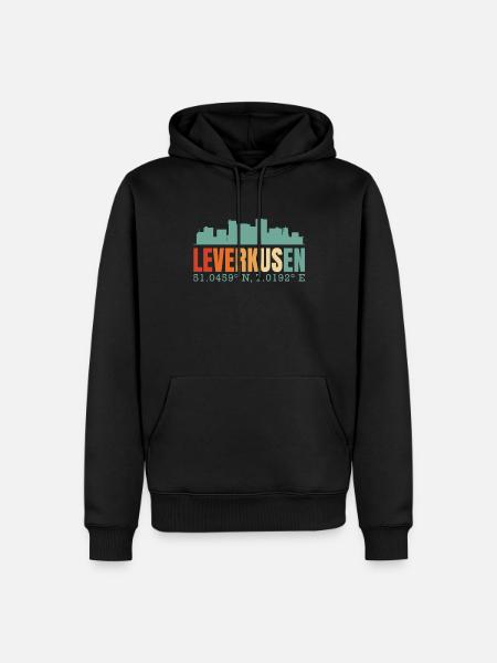Leverkusen - Männer Premium Bio Hoodie - Schwarz